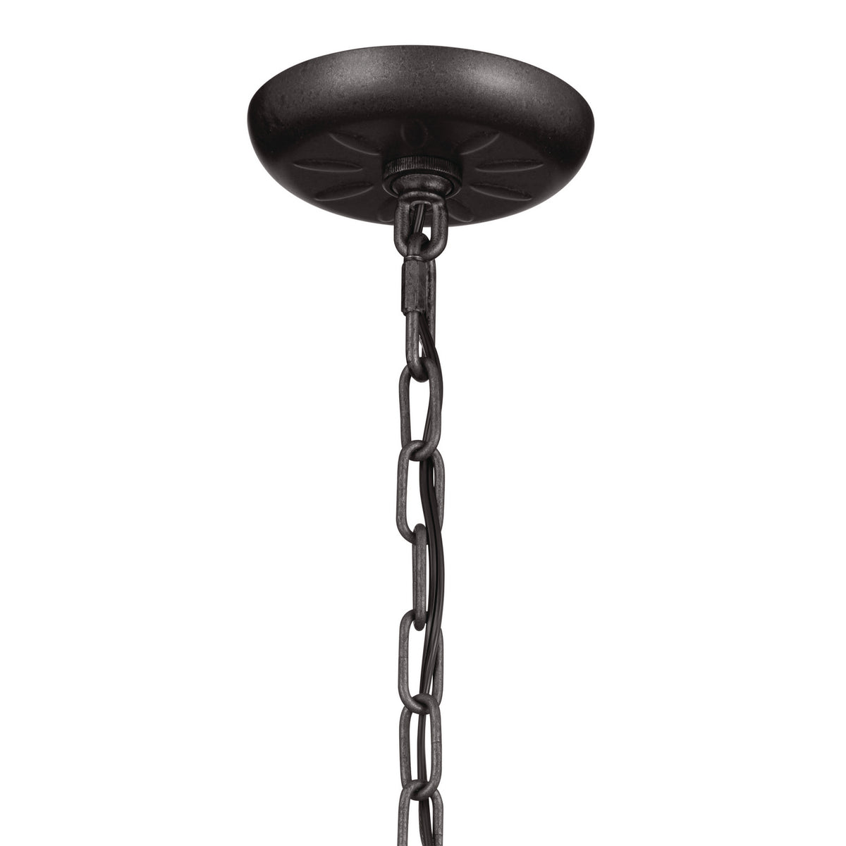 KICHLER 52465AVI Heddle 15" 3 Light Convertible Chandelier Anvil Iron
