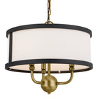 KICHLER 52465NBR Heddle 15" 3 Light Convertible Chandelier Natural Brass