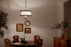 KICHLER 52465NBR Heddle 15" 3 Light Convertible Chandelier Natural Brass