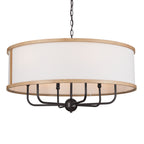 KICHLER 52466AVI Heddle 30" 6 Light Chandelier Anvil Iron