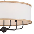 KICHLER 52466AVI Heddle 30" 6 Light Chandelier Anvil Iron