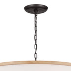 KICHLER 52466AVI Heddle 30" 6 Light Chandelier Anvil Iron