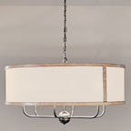 KICHLER 52466AVI Heddle 30" 6 Light Chandelier Anvil Iron