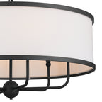 KICHLER 52466BKT Heddle 30" 6 Light Chandelier Textured Black
