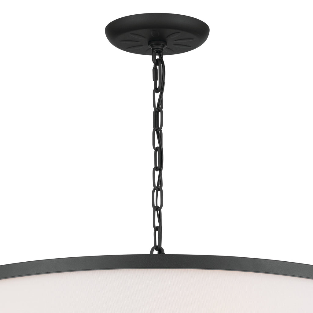 KICHLER 52466BKT Heddle 30" 6 Light Chandelier Textured Black