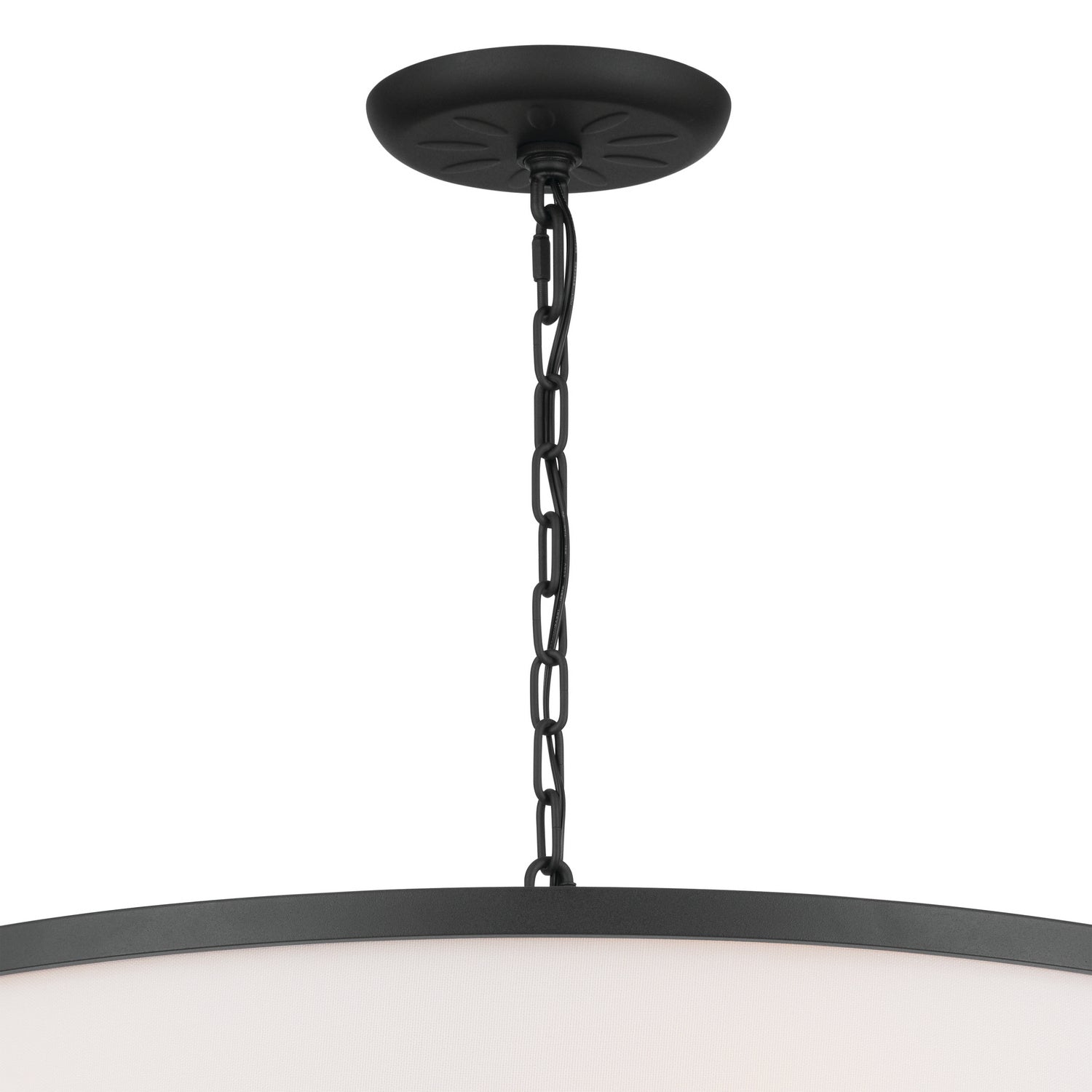KICHLER 52466BKT Heddle 30" 6 Light Chandelier Textured Black