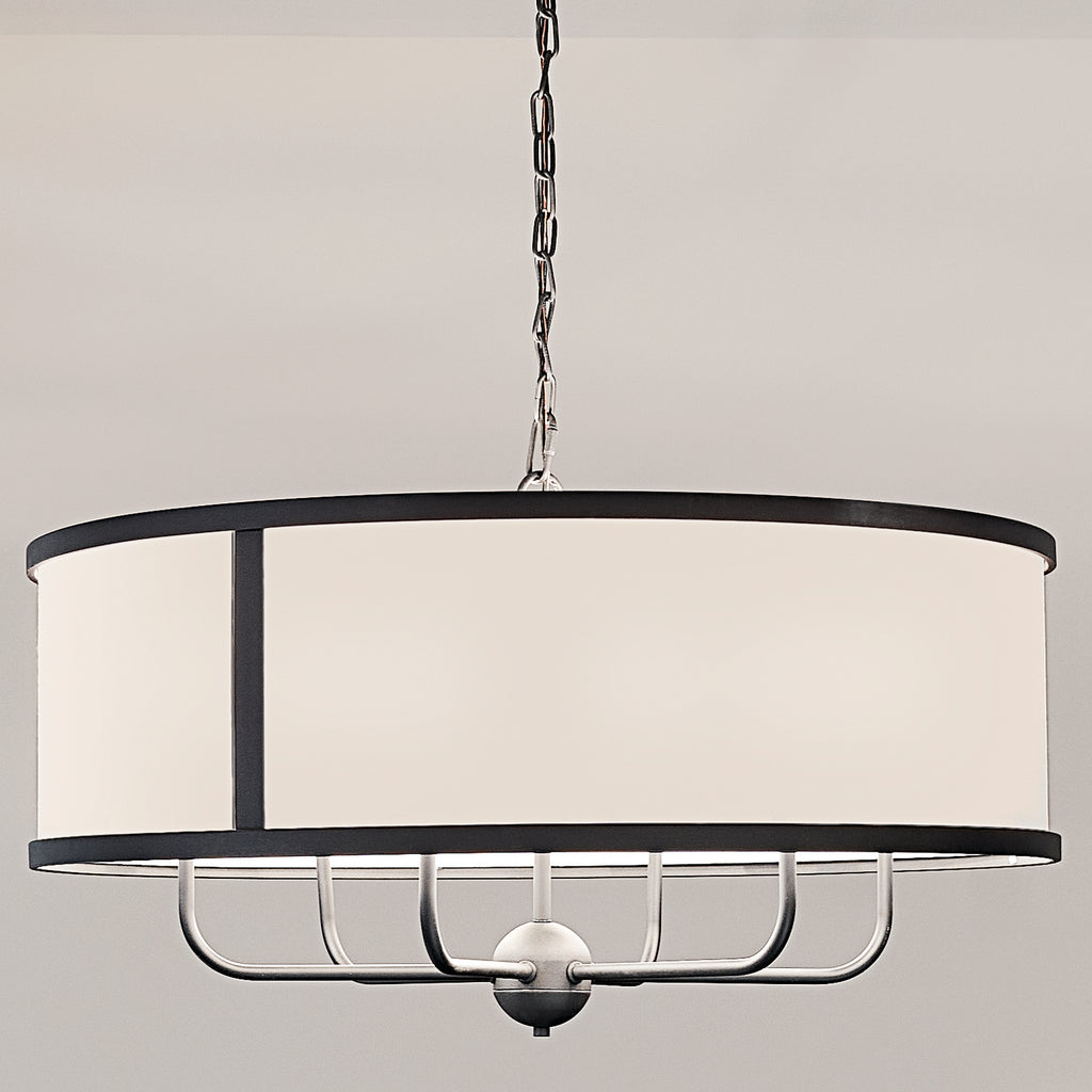 KICHLER 52466BKT Heddle 30" 6 Light Chandelier Textured Black