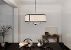 KICHLER 52466BKT Heddle 30" 6 Light Chandelier Textured Black