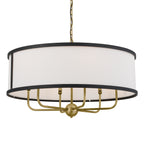KICHLER 52466NBR Heddle 30" 6 Light Chandelier Natural Brass