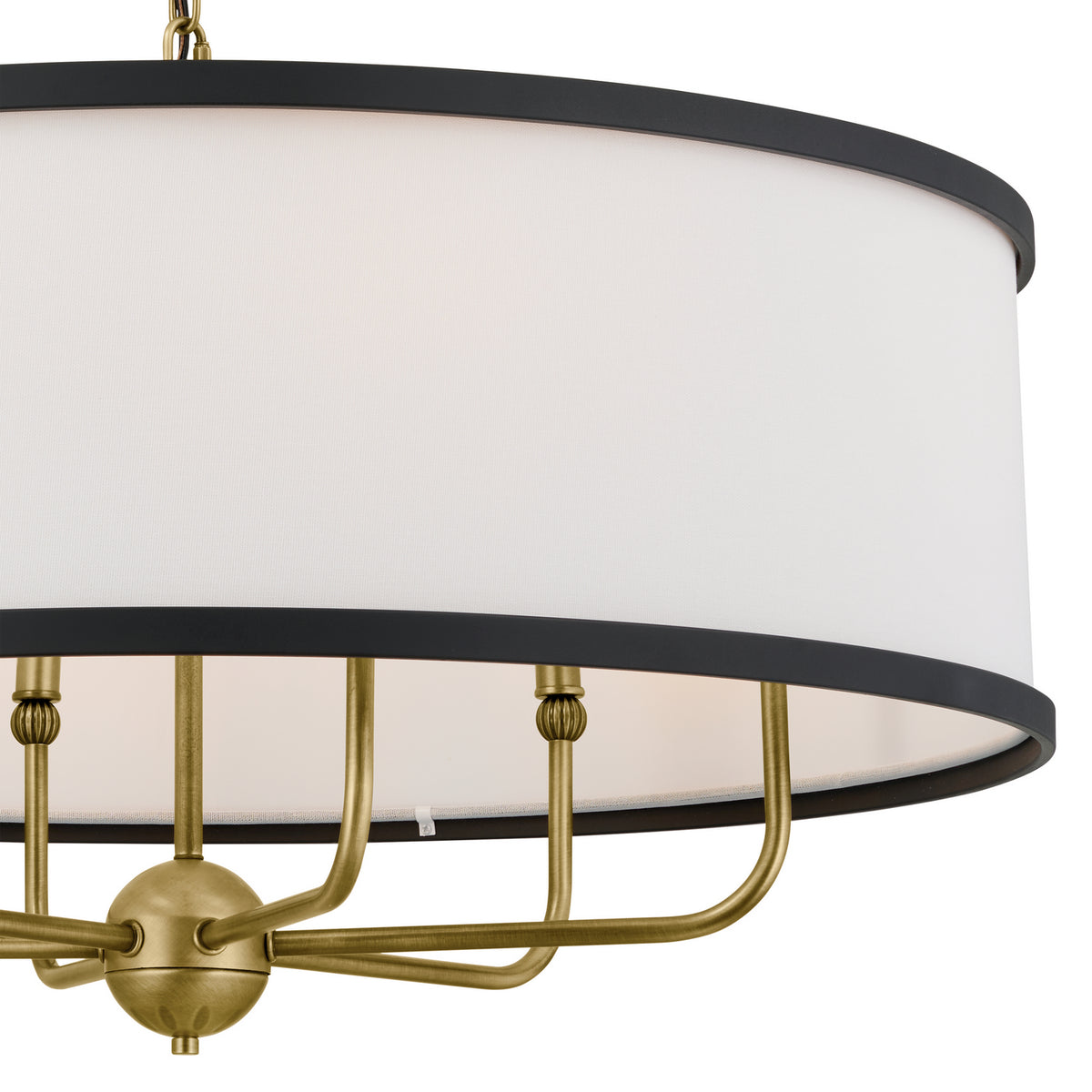 KICHLER 52466NBR Heddle 30" 6 Light Chandelier Natural Brass