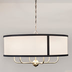 KICHLER 52466NBR Heddle 30" 6 Light Chandelier Natural Brass