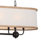 KICHLER 52467AVI Heddle 42.5" 8 Light Linear Chandelier Anvil Iron