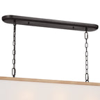 KICHLER 52467AVI Heddle 42.5" 8 Light Linear Chandelier Anvil Iron