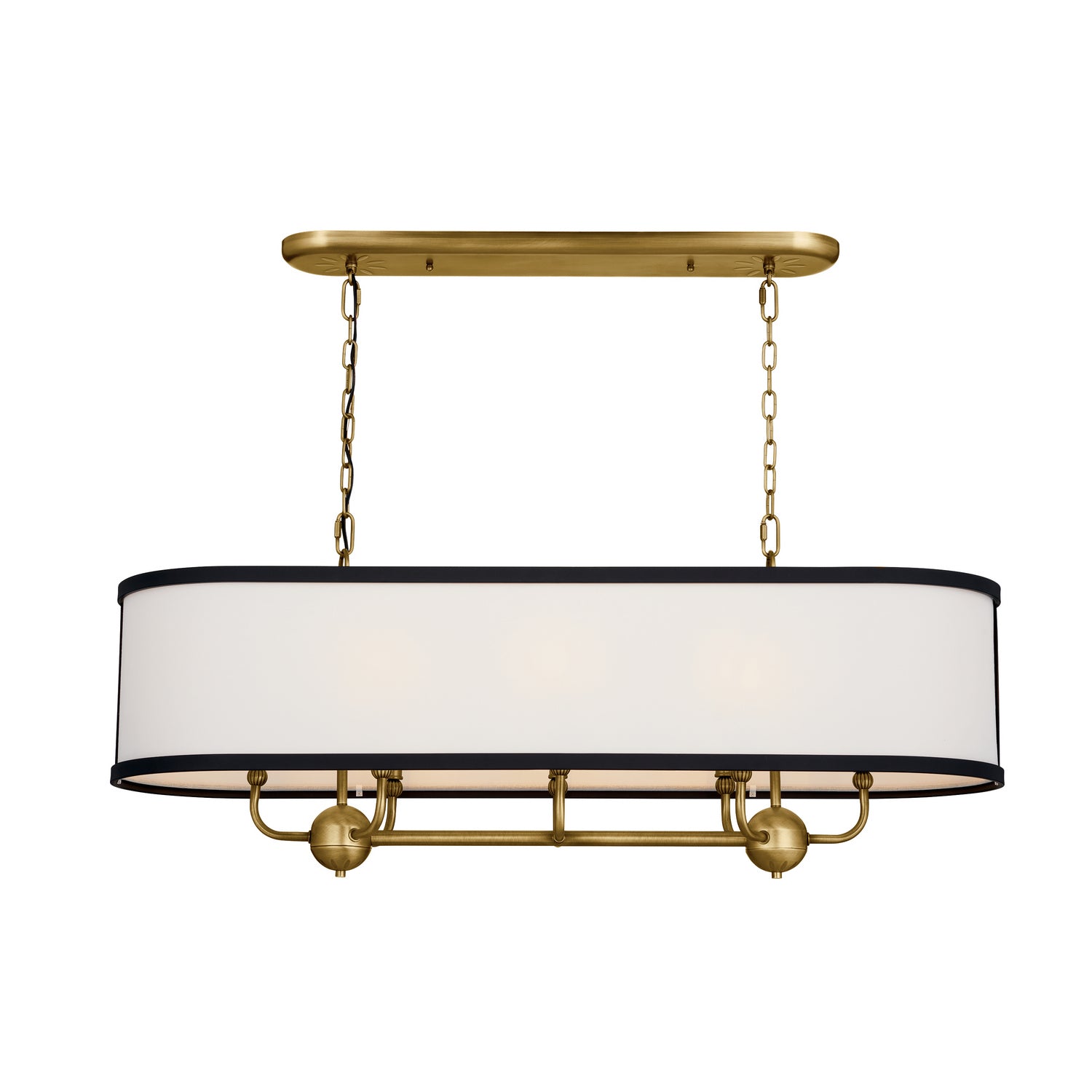 KICHLER 52467NBR Heddle 42.5" 8 Light Linear Chandelier Natural Brass