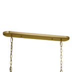 KICHLER 52467NBR Heddle 42.5" 8 Light Linear Chandelier Natural Brass