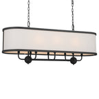 KICHLER 52467BKT Heddle 42.5" 8 Light Linear Chandelier Textured Black