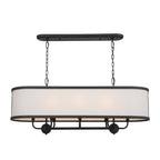 KICHLER 52467BKT Heddle 42.5" 8 Light Linear Chandelier Textured Black
