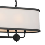 KICHLER 52467BKT Heddle 42.5" 8 Light Linear Chandelier Textured Black