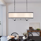 KICHLER 52467BKT Heddle 42.5" 8 Light Linear Chandelier Textured Black