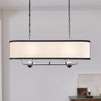 KICHLER 52467BKT Heddle 42.5" 8 Light Linear Chandelier Textured Black