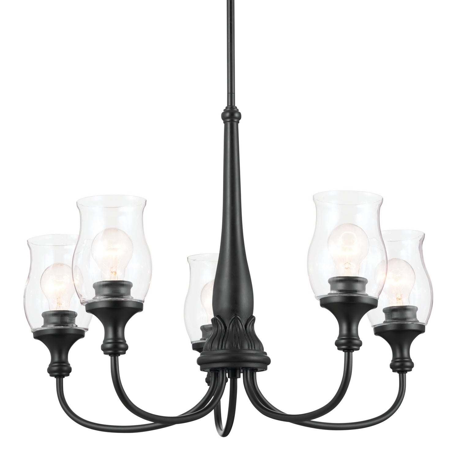 KICHLER 52468BK Melis 26.5" 5 Light Chandelier Black