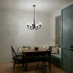 KICHLER 52468BK Melis 26.5" 5 Light Chandelier Black