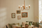 KICHLER 52468WMP Melis 26.5" 5 Light Chandelier Warm Maple Wood
