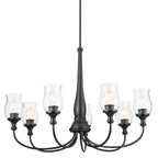 KICHLER 52469BK Melis 35.5" 7 Light Chandelier Black