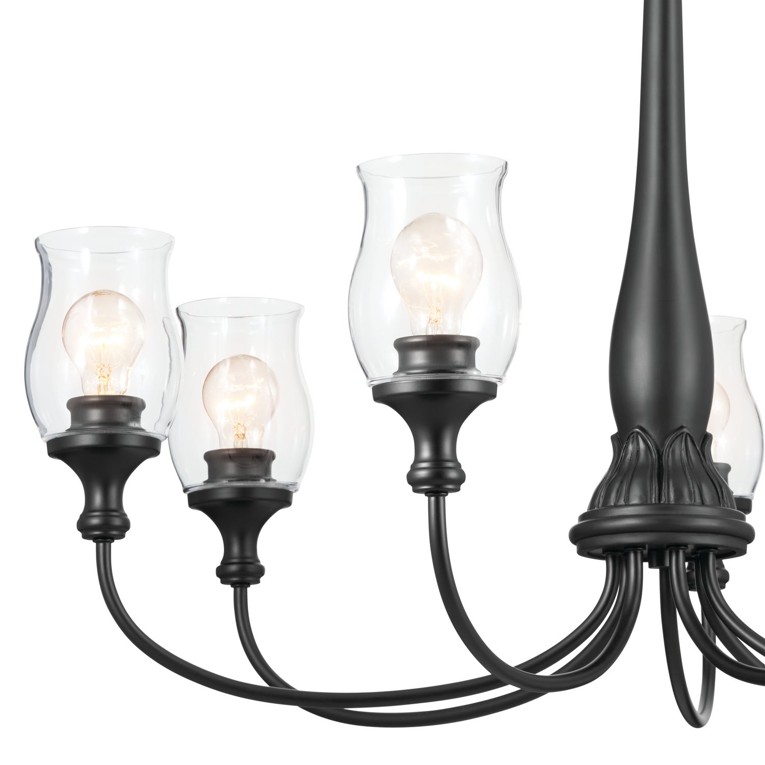 KICHLER 52469BK Melis 35.5" 7 Light Chandelier Black