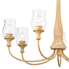 KICHLER 52469WMP Melis 35.5" 7 Light Chandelier Warm Maple Wood