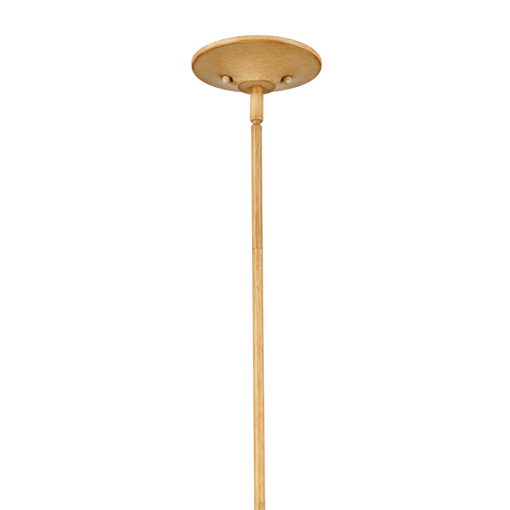 KICHLER 52469WMP Melis 35.5" 7 Light Chandelier Warm Maple Wood