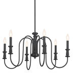 KICHLER 52470BK Karthe 28.5" 6 Light Chandelier Black