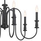 KICHLER 52470BK Karthe 28.5" 6 Light Chandelier Black