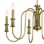 KICHLER 52470NBR Karthe 28.5" 6 Light Chandelier Natural Brass