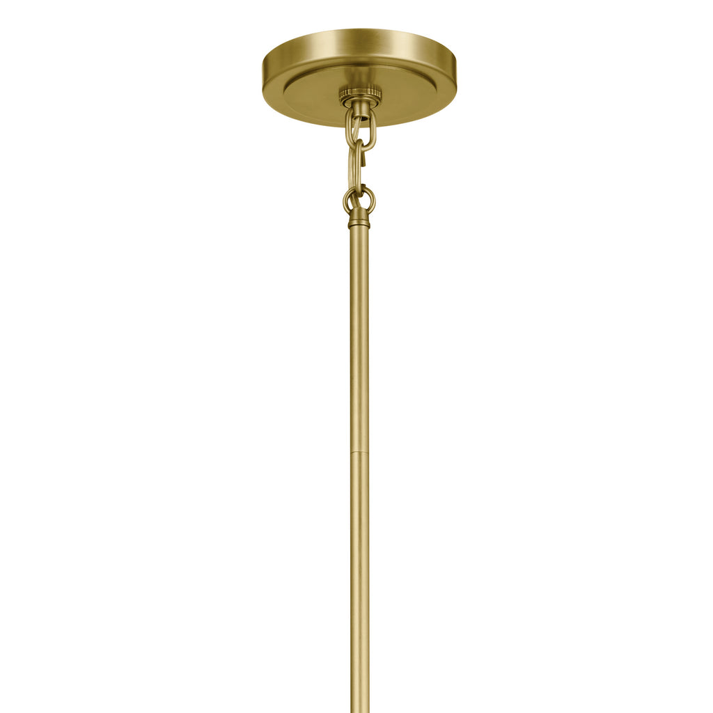KICHLER 52470NBR Karthe 28.5" 6 Light Chandelier Natural Brass