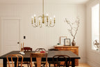 KICHLER 52470NBR Karthe 28.5" 6 Light Chandelier Natural Brass