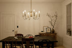 KICHLER 52470NBR Karthe 28.5" 6 Light Chandelier Natural Brass