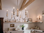KICHLER 52470NI Karthe 28.5" 6 Light Chandelier Brushed Nickel
