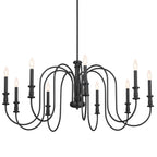 KICHLER 52471BK Karthe 42" 9 Light Chandelier Black