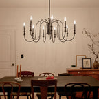 KICHLER 52471BK Karthe 42" 9 Light Chandelier Black