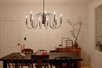 KICHLER 52471BK Karthe 42" 9 Light Chandelier Black