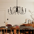 KICHLER 52471BK Karthe 42" 9 Light Chandelier Black