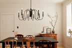 KICHLER 52471BK Karthe 42" 9 Light Chandelier Black