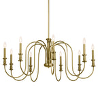 KICHLER 52471NBR Karthe 42" 9 Light Chandelier Natural Brass