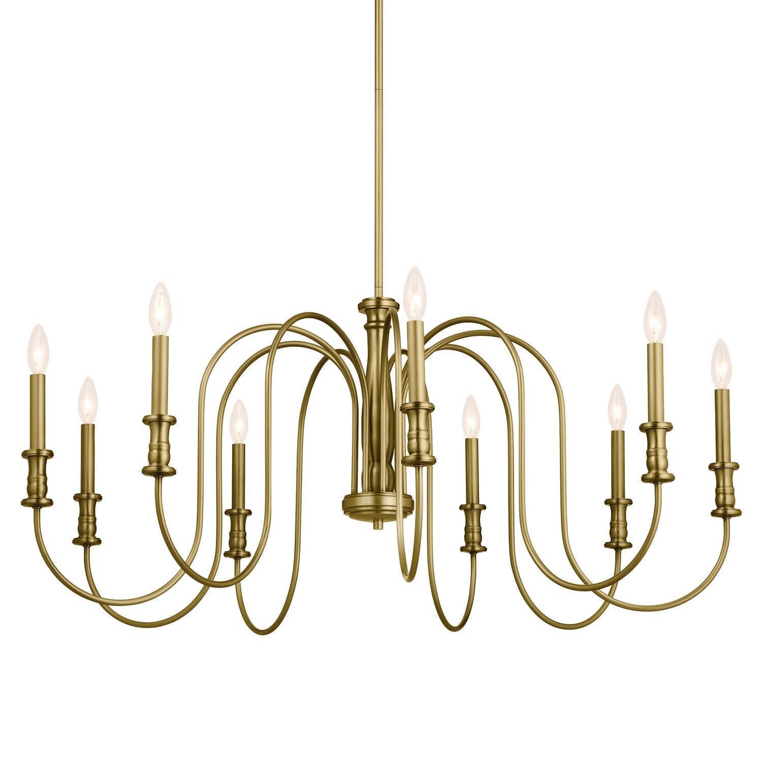 KICHLER 52471NBR Karthe 42" 9 Light Chandelier Natural Brass