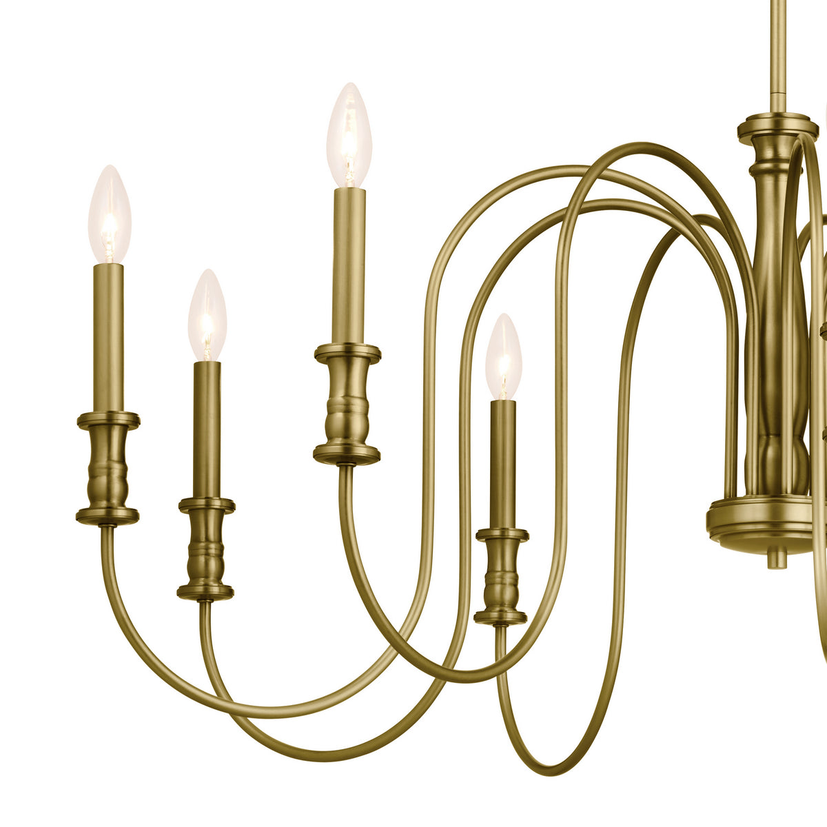 KICHLER 52471NBR Karthe 42" 9 Light Chandelier Natural Brass