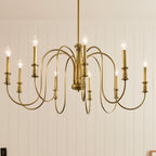 KICHLER 52471NBR Karthe 42" 9 Light Chandelier Natural Brass