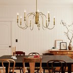 KICHLER 52471NBR Karthe 42" 9 Light Chandelier Natural Brass