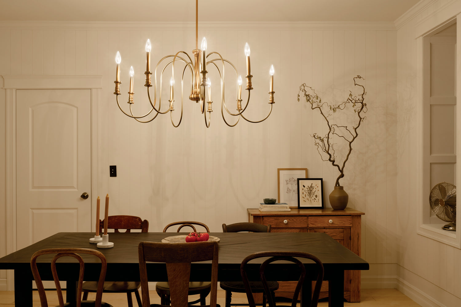 KICHLER 52471NBR Karthe 42" 9 Light Chandelier Natural Brass