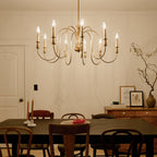 KICHLER 52471NBR Karthe 42" 9 Light Chandelier Natural Brass